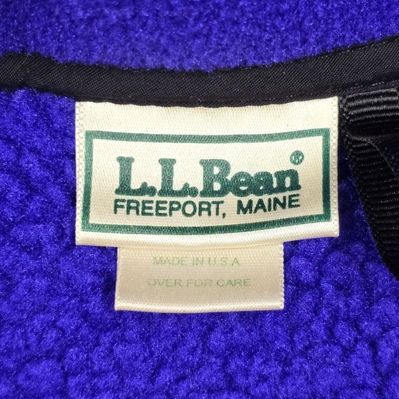 Vintage LL Bean Vest Mens Medium Purple Full Zip USA Outdoors Hiking READ - Picture 4 of 9